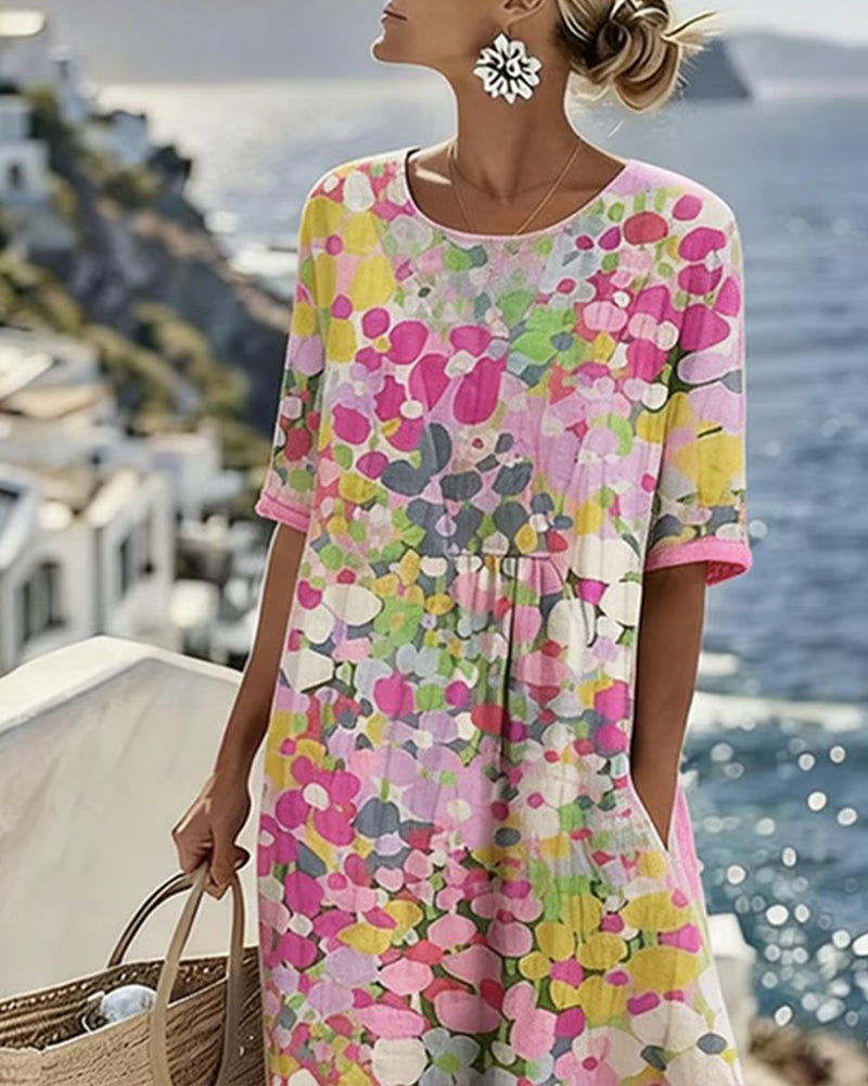 Elena™ - Élégante robe fleurie mi-longue pour l&