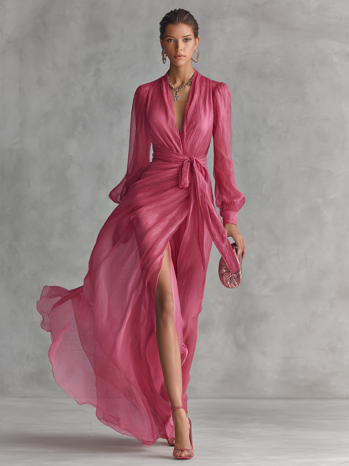 Daisy - Elegante Abito Lungo in Chiffon