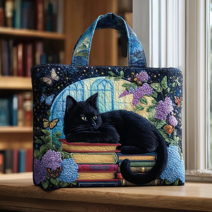 Sac à bandoulière chat noir fait à la main