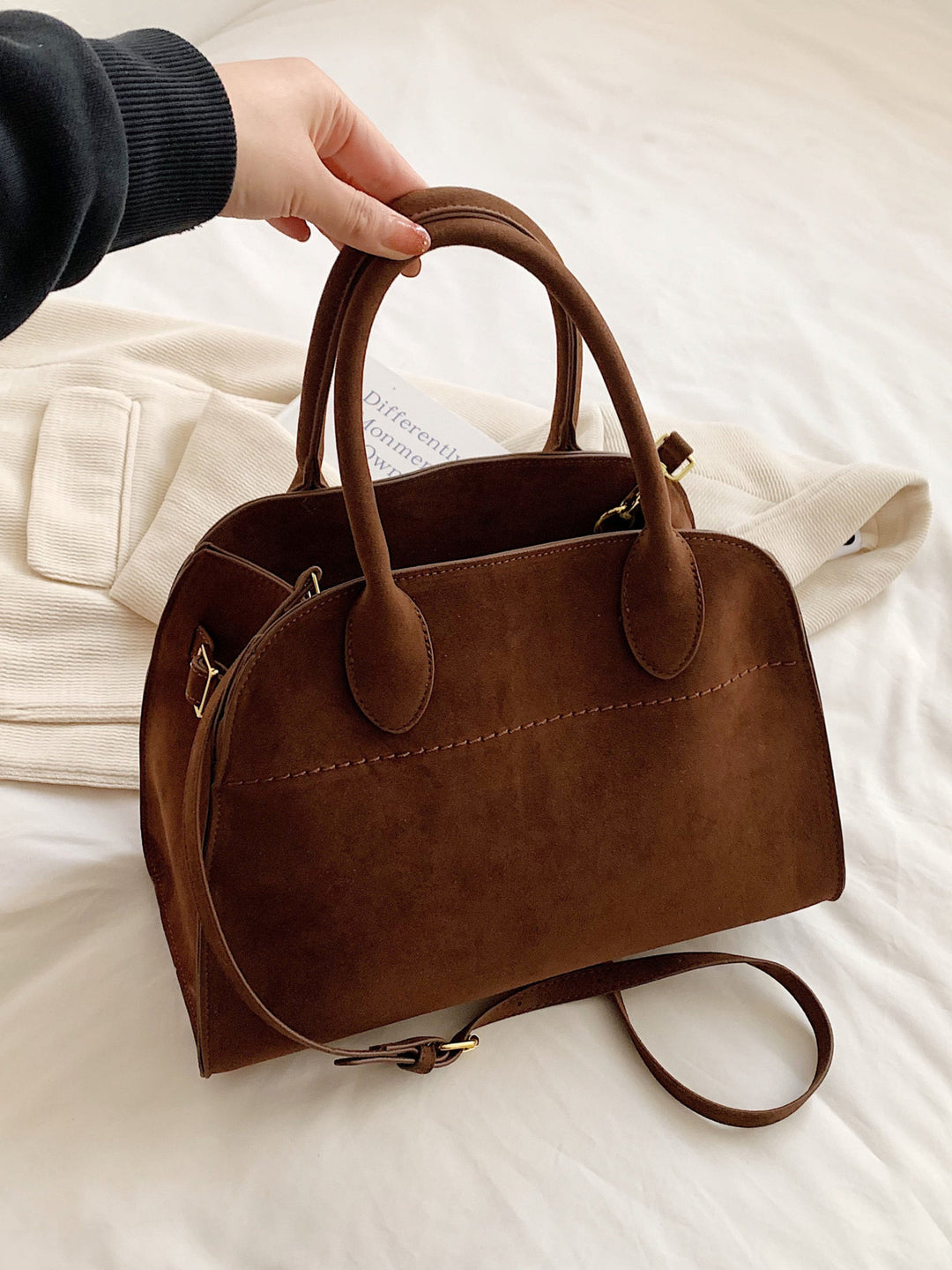 Beatrix borsa in pelle scamosciata