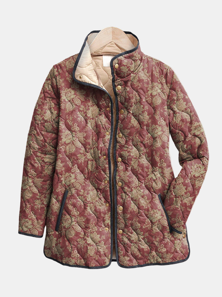 Valcor | Doudoune en damas prune Sophie