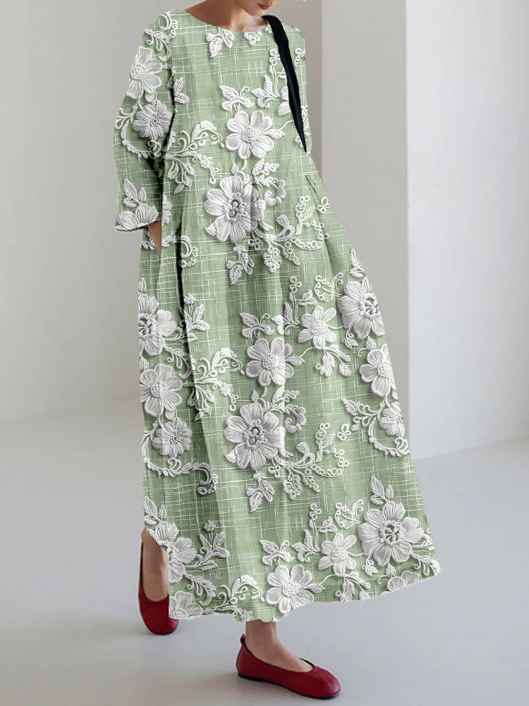 Avery - Elegante Maxi Abito Stampato