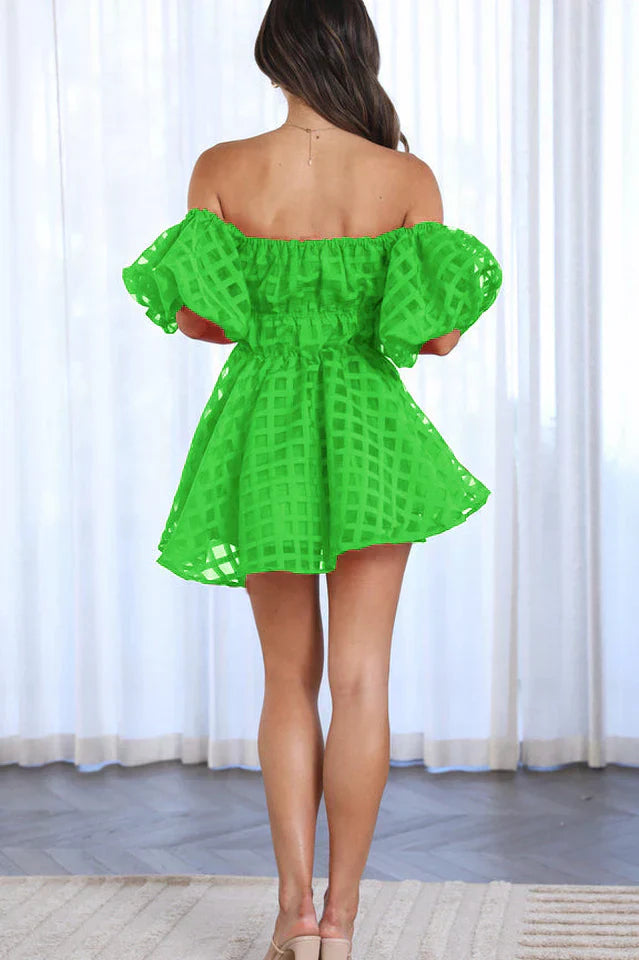 Evie - Mini-Robe à Manches Bouffantes