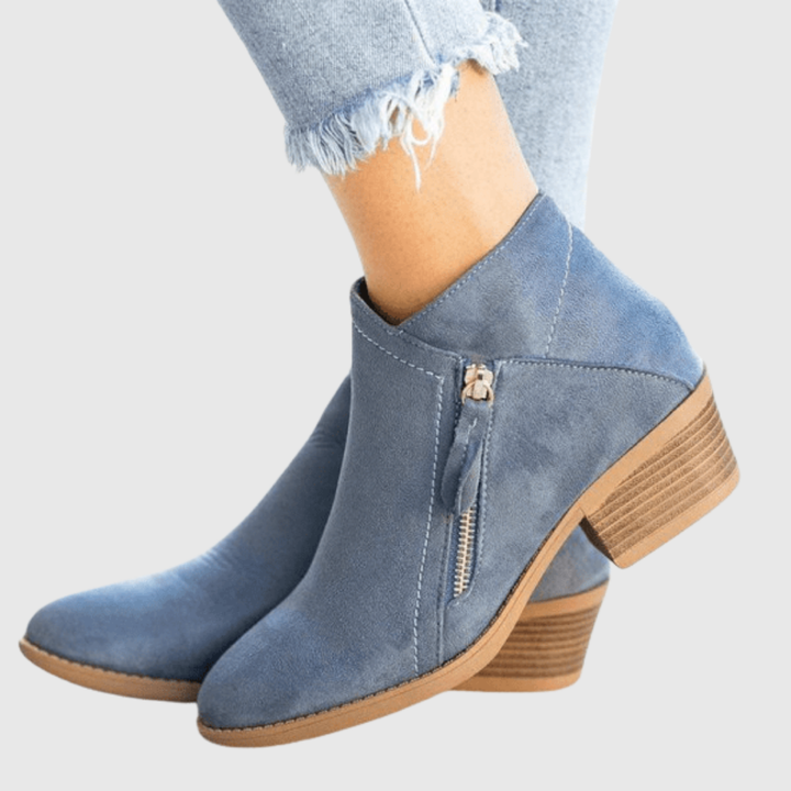 AVENYA | LEDERSTIEFELETTEN MIT SEITENREISSVERSCHLUSS