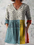 Valerie | Longue blouse avec col en V