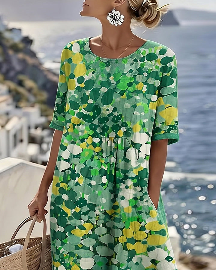 Elena™ - Élégante robe fleurie mi-longue pour l&
