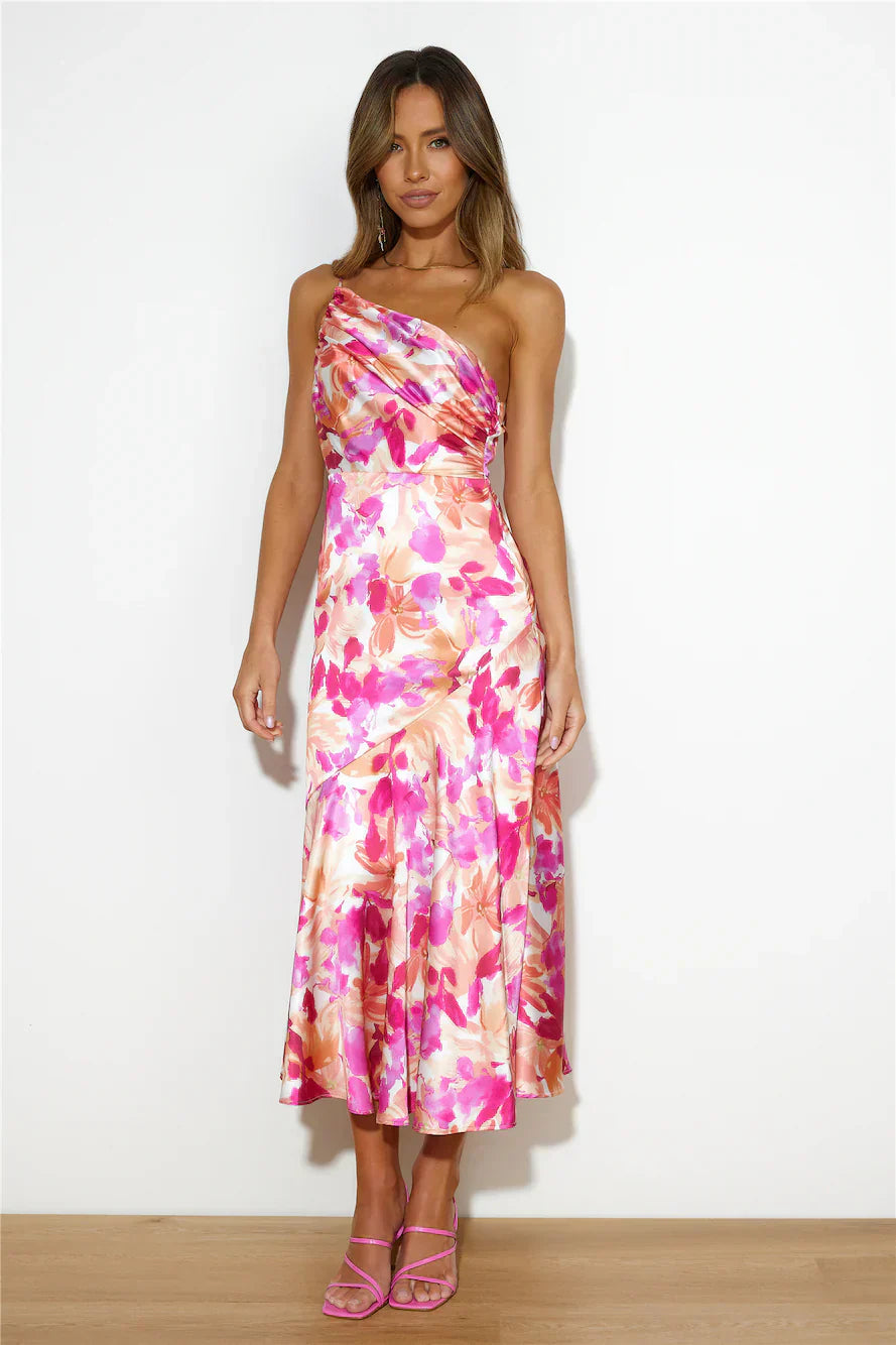 Eliza - Robe midi asymétrique
