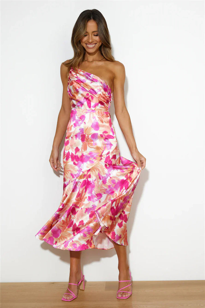 Eliza - Robe midi asymétrique