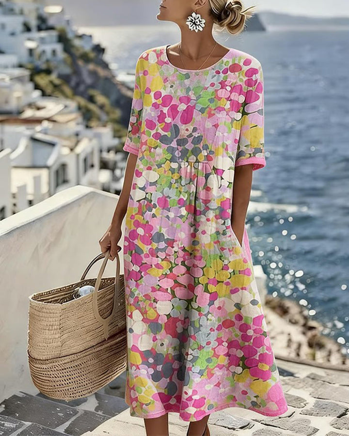 Elena™ - Élégante robe fleurie mi-longue pour l&
