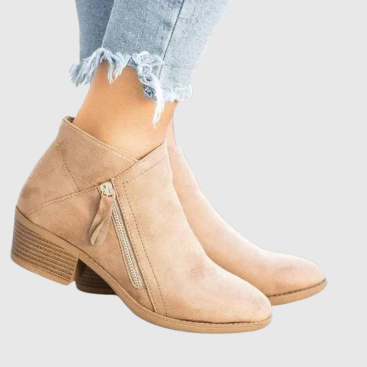 AVENYA | LEDERSTIEFELETTEN MIT SEITENREISSVERSCHLUSS