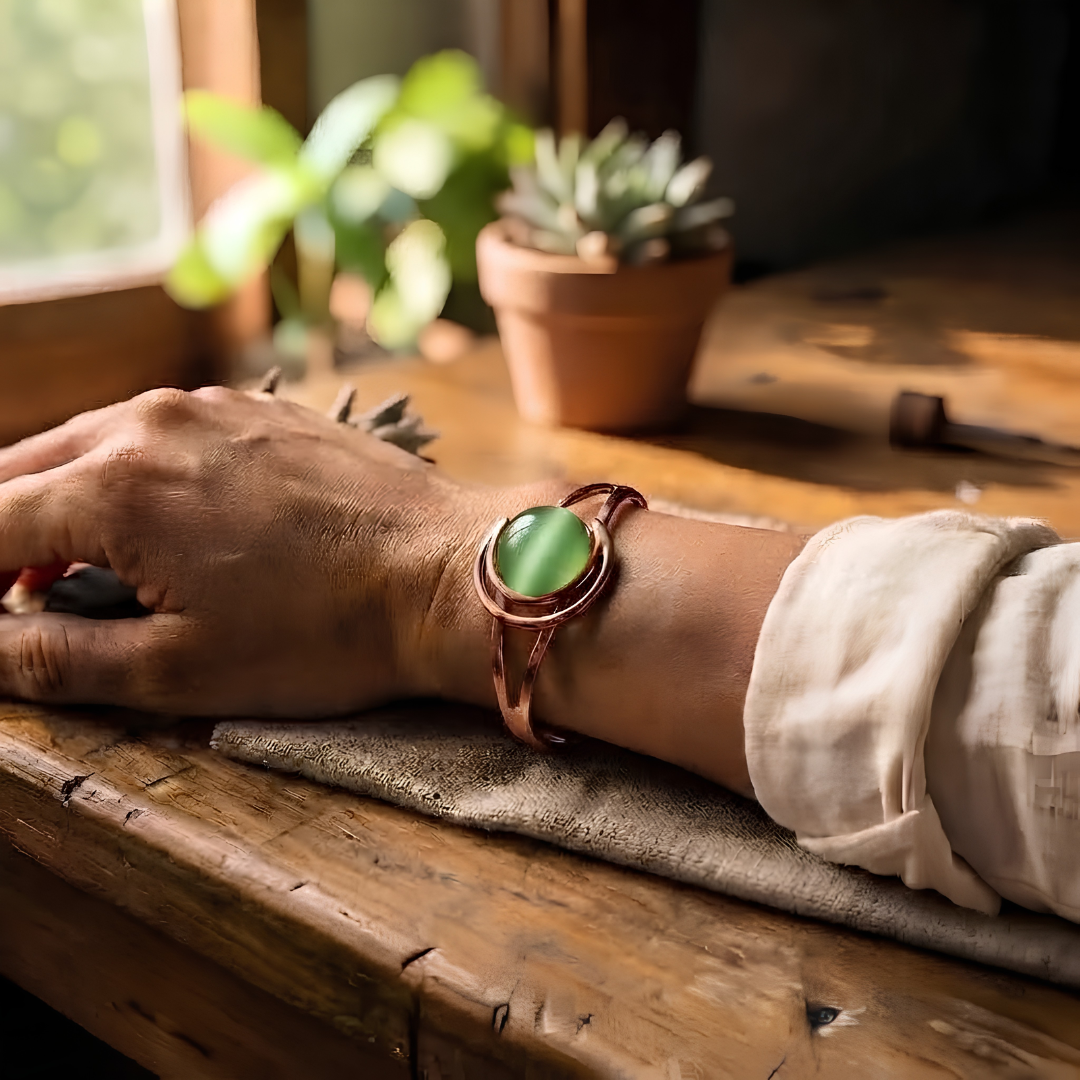 Valcor Glanz Grünes Kupferarmband