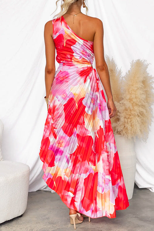 Kacie - Plissiertes Sommer-Maxikleid