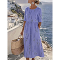 Aurelia™ - Elegante abito midi floreale estivo
