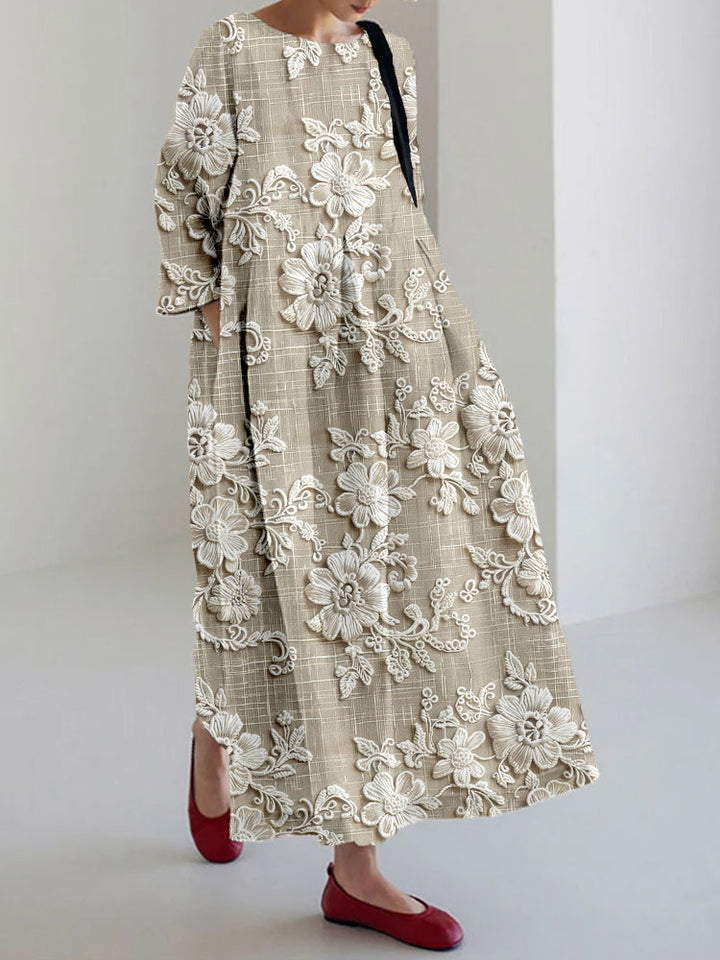 Avery - Elegante Maxi Abito Stampato