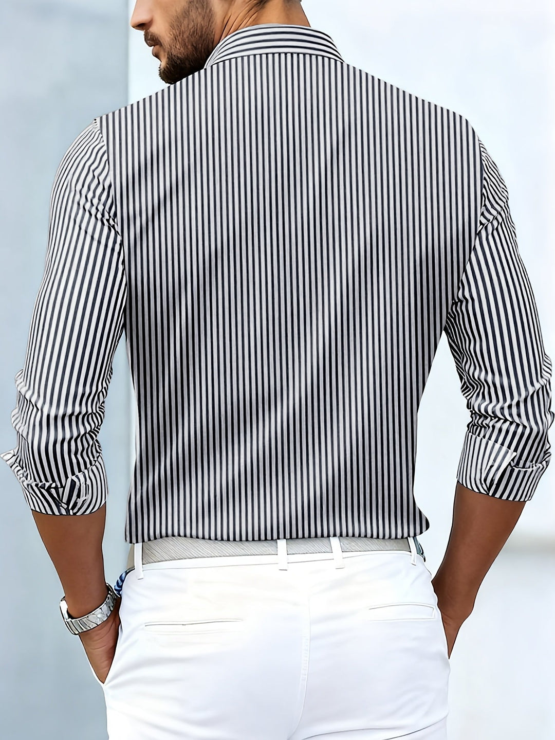 Emerson | Chemise à manches longues rayée vintage