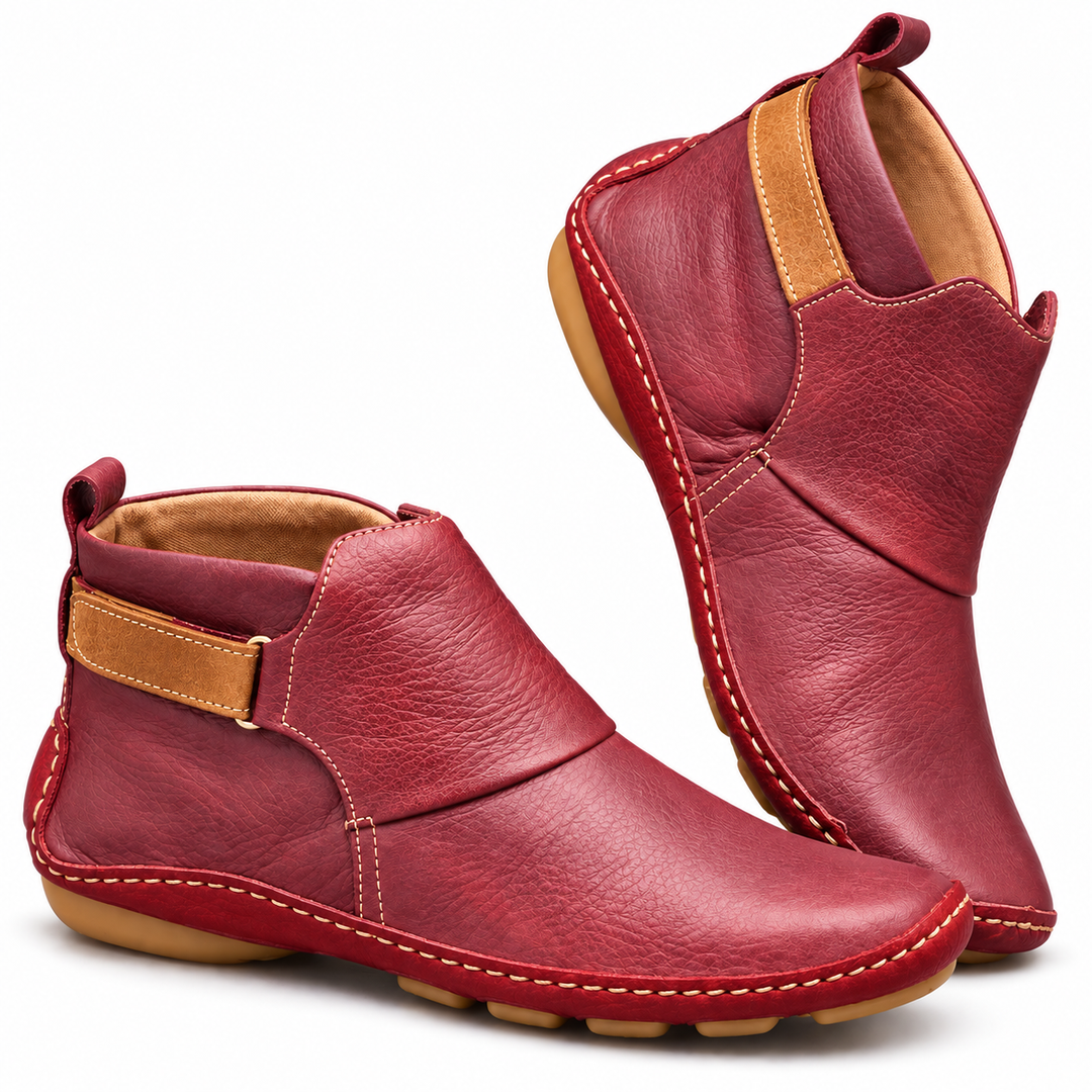 Maddy | Bequeme Leder-Stiefeletten