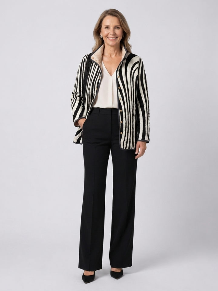 Valcor | Veste matelassée à motif zèbre Sylvie