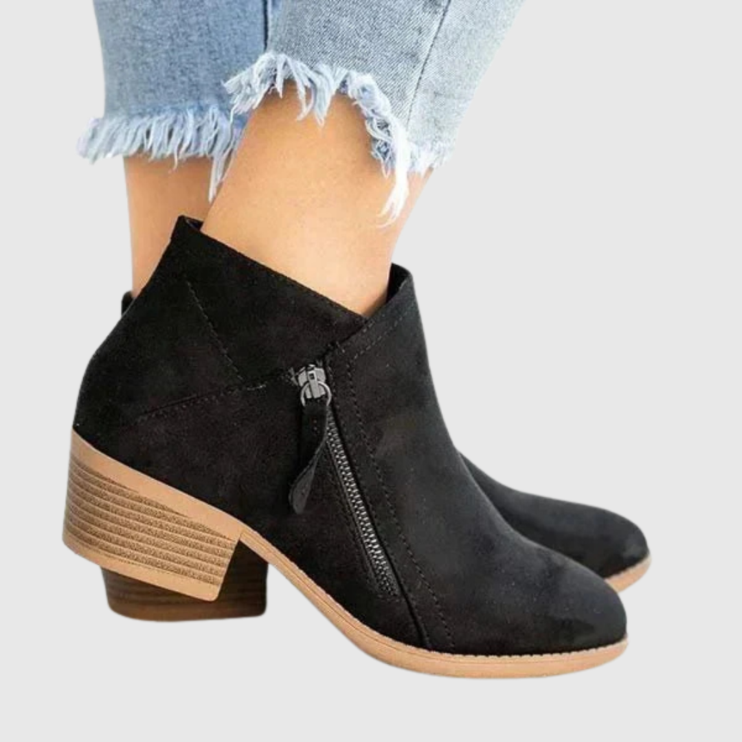 AVENYA | LEDERSTIEFELETTEN MIT SEITENREISSVERSCHLUSS