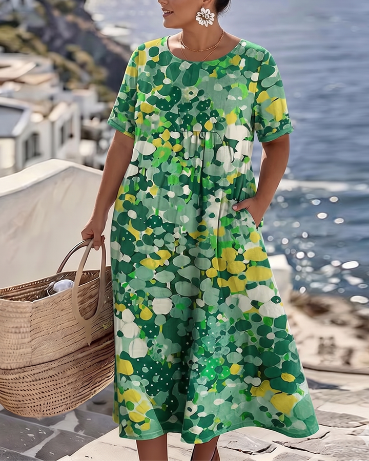 Elena™ - Élégante robe fleurie mi-longue pour l&