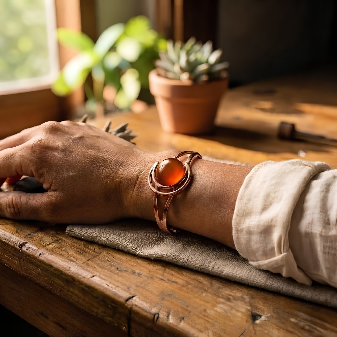 Valcor Glanz Braunes Kupferarmband
