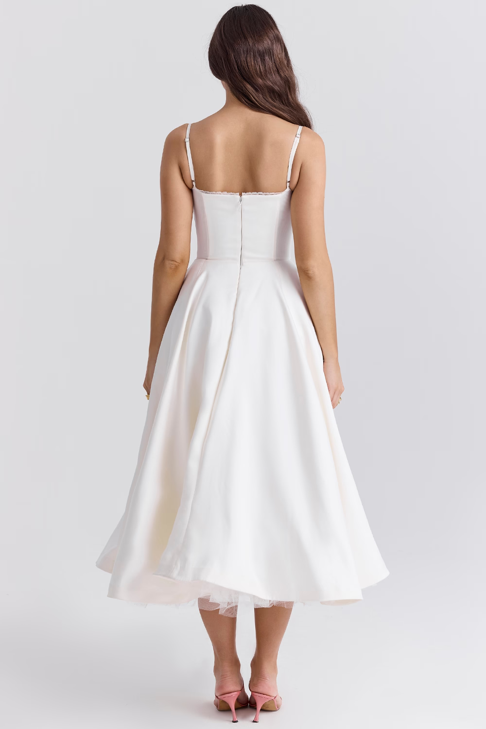 Luce - Abito midi in tulle satinato