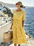 Marigold™ | Robe mi-longue Prairie fleurie
