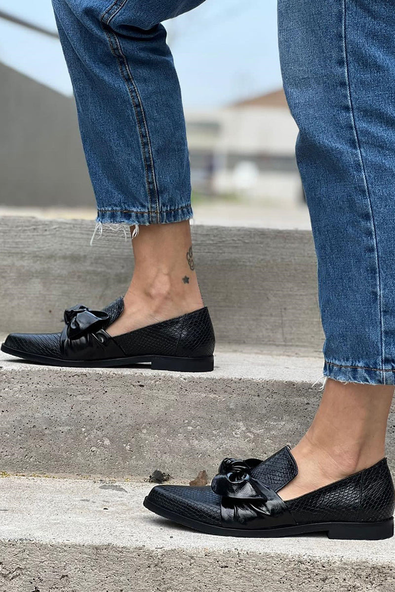 Orla™ - Ballerines noires à nœud