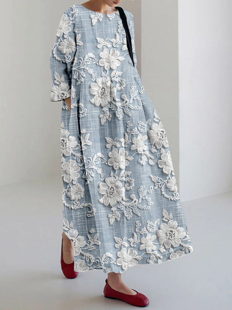 Avery - Elegante Maxi Abito Stampato
