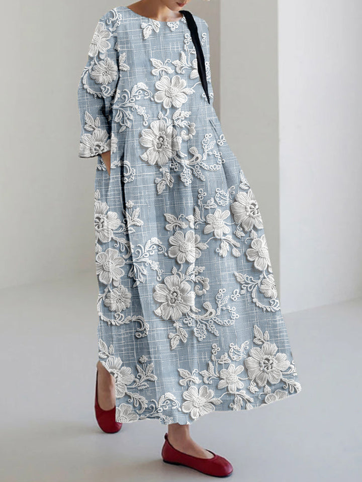 Avery - Elegante Maxi Abito Stampato