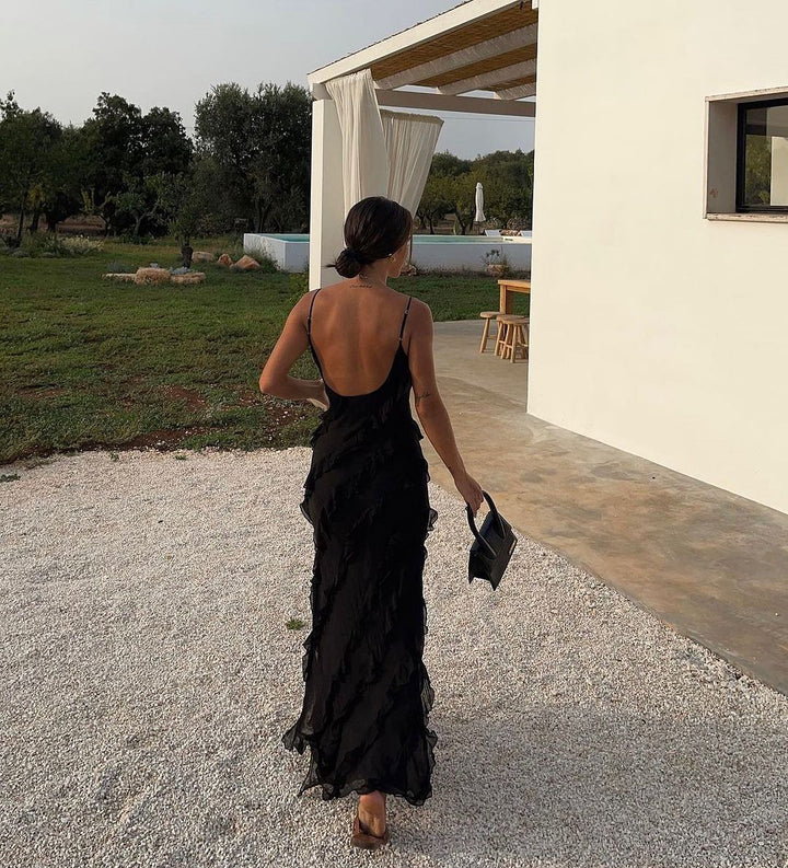 Zara - Robe longue volantée