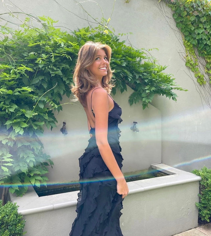 Zara - Robe longue volantée