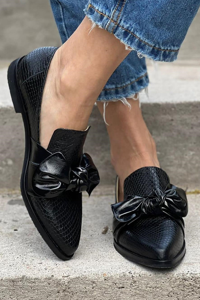 Orla™ - Ballerines noires à nœud