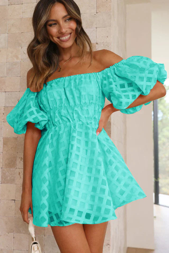 Evie - Mini-Robe à Manches Bouffantes