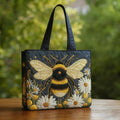 Sac abeille fait main avec marguerites et étoiles