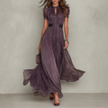 Vivienne | Maxikleid aus Chiffon mit Spitzeneinsatz