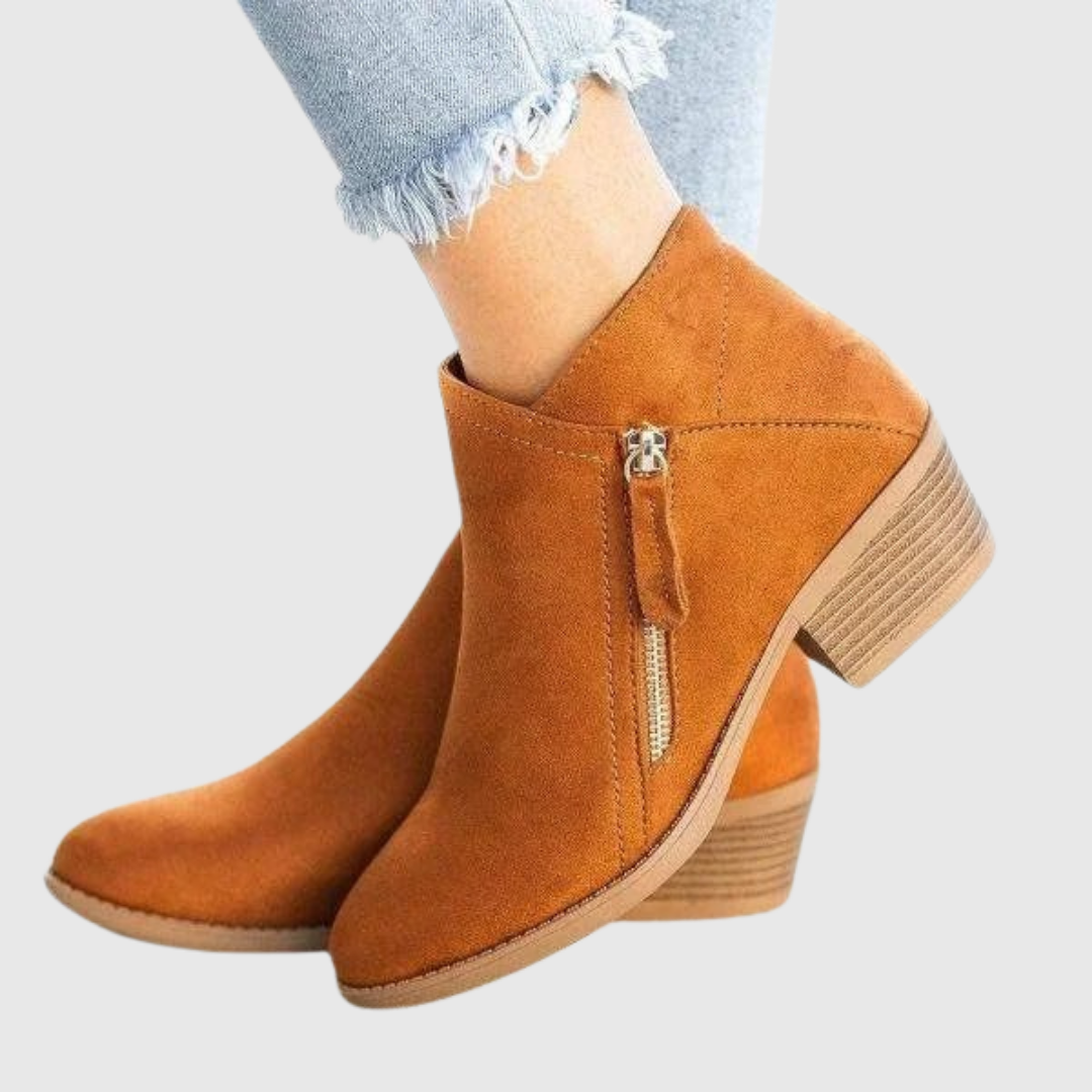 AVENYA | LEDERSTIEFELETTEN MIT SEITENREISSVERSCHLUSS