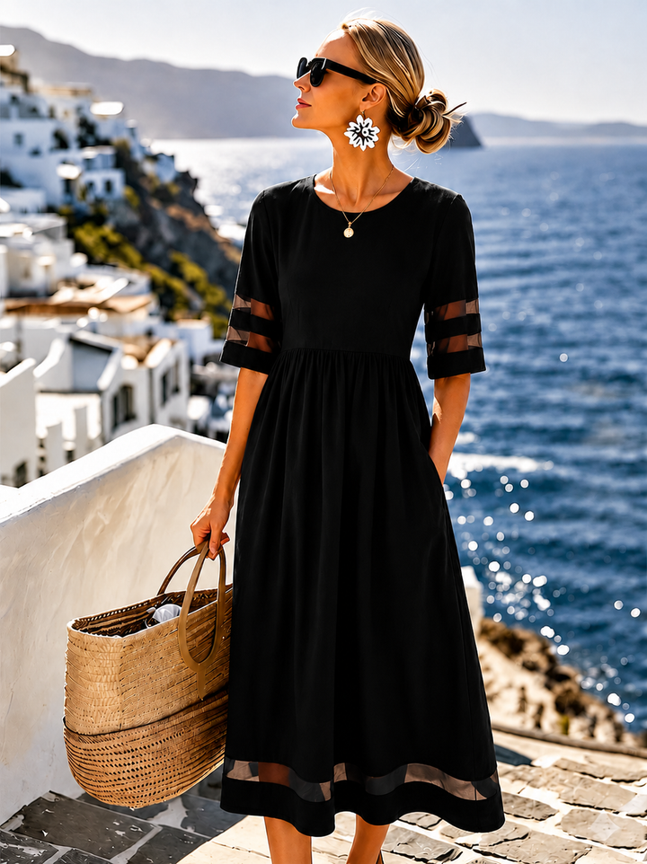 Cerelia | Robe midi moulante avec effet ventre plat