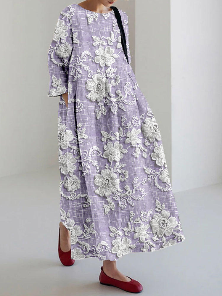 Avery - Elegante Maxi Abito Stampato