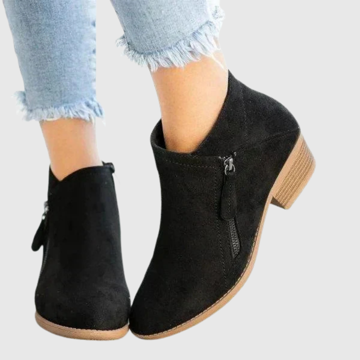 AVENYA | LEDERSTIEFELETTEN MIT SEITENREISSVERSCHLUSS