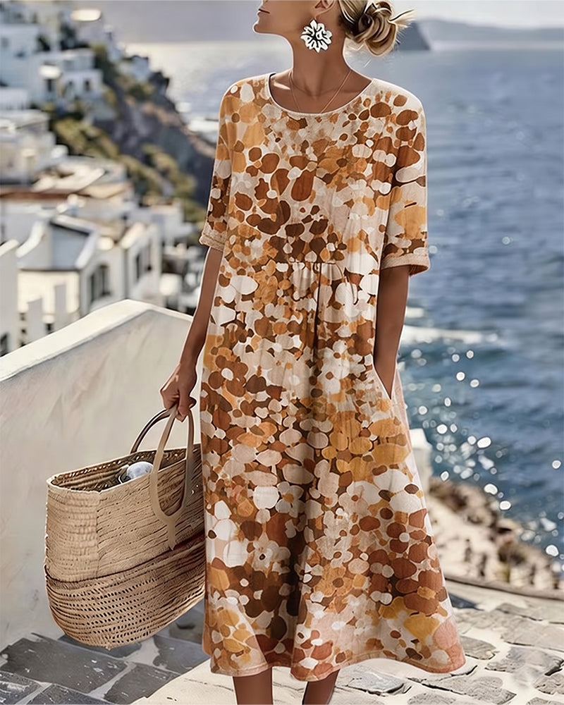 Elena™ - Élégante robe fleurie mi-longue pour l&