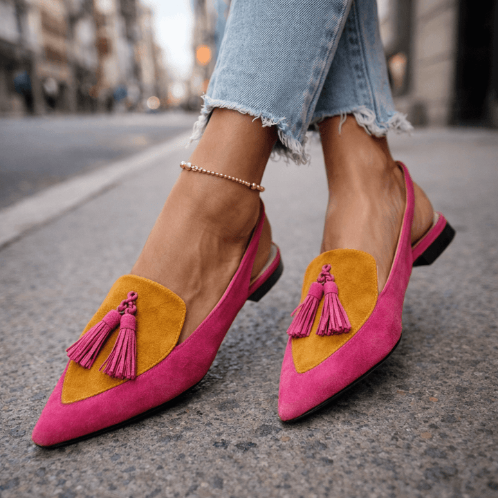 Eliza | Sandales à brides avec pompons