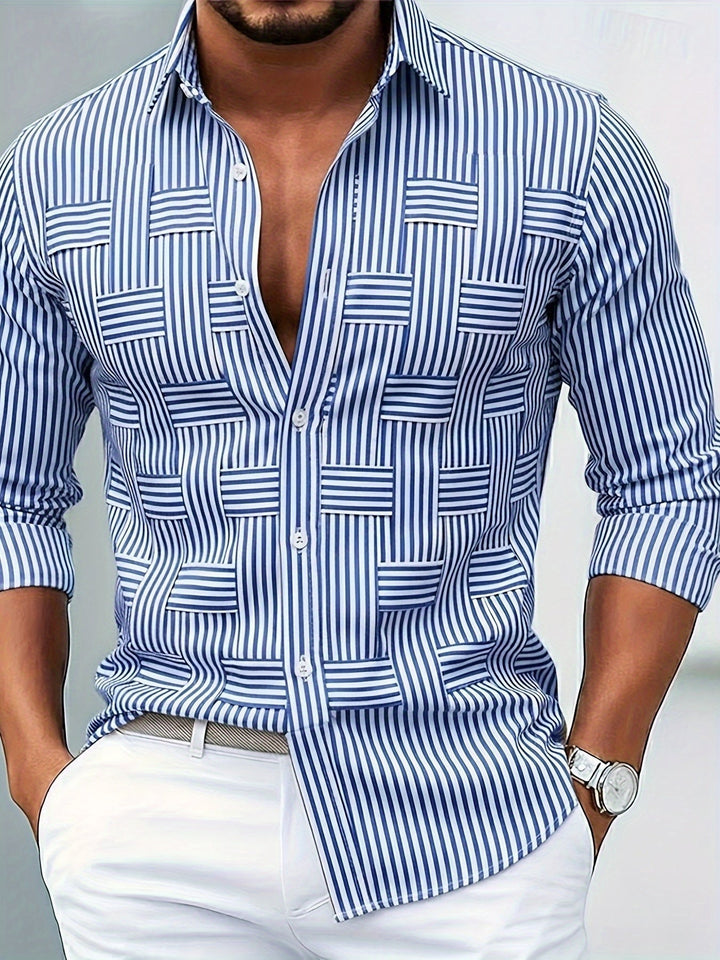 Emerson | Chemise à manches longues rayée vintage