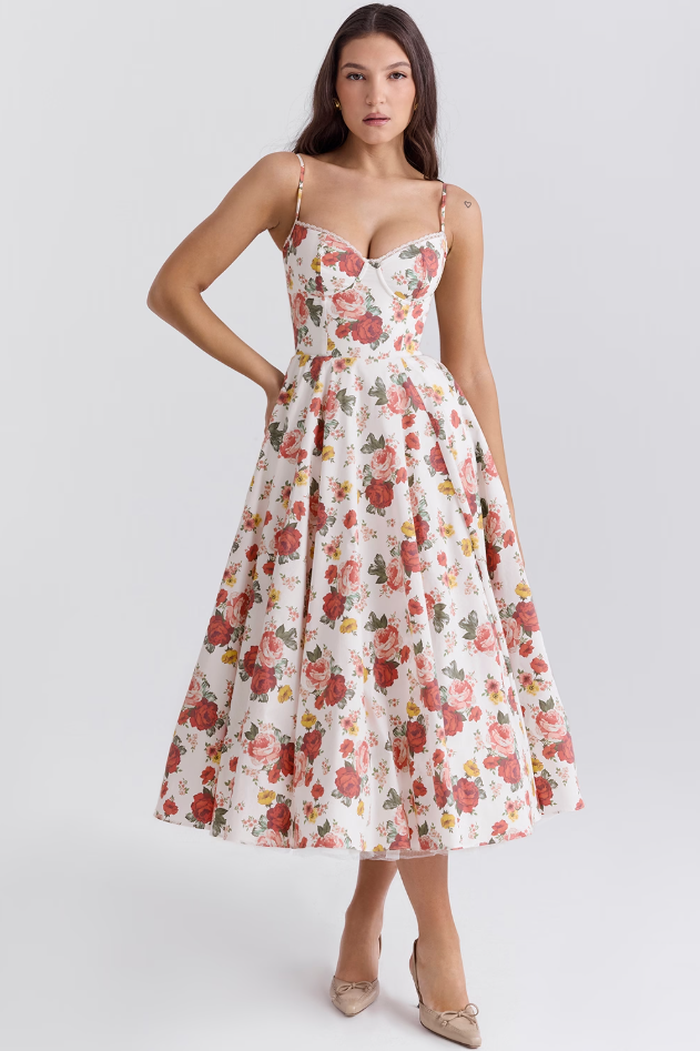Luce - Abito midi in tulle satinato