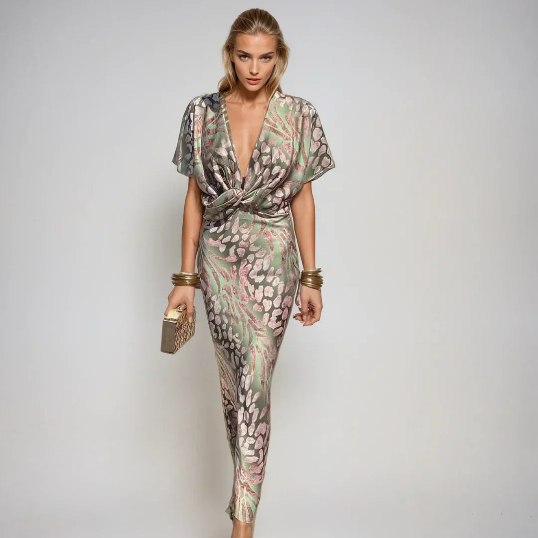 Ariella - Elegante abito lungo in seta