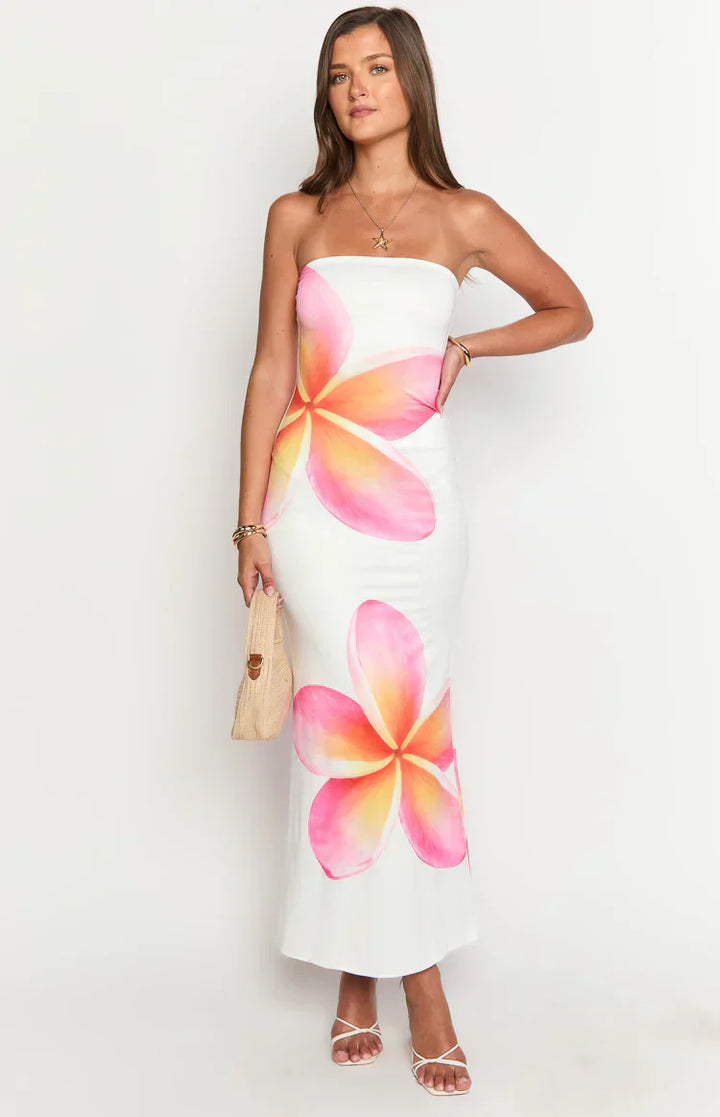 Arizona - Robe longue en maille florale