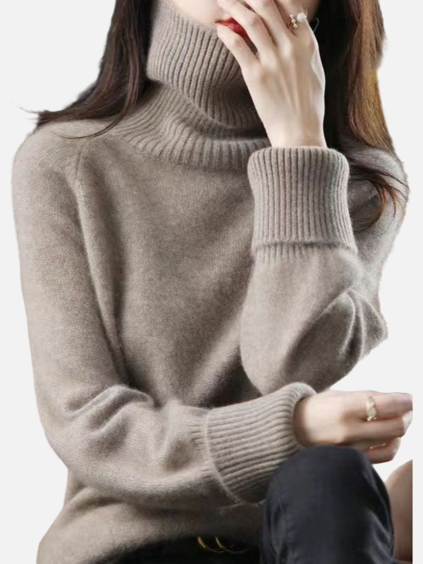 Maria | Pull en maille à col roulé doux – Femme
