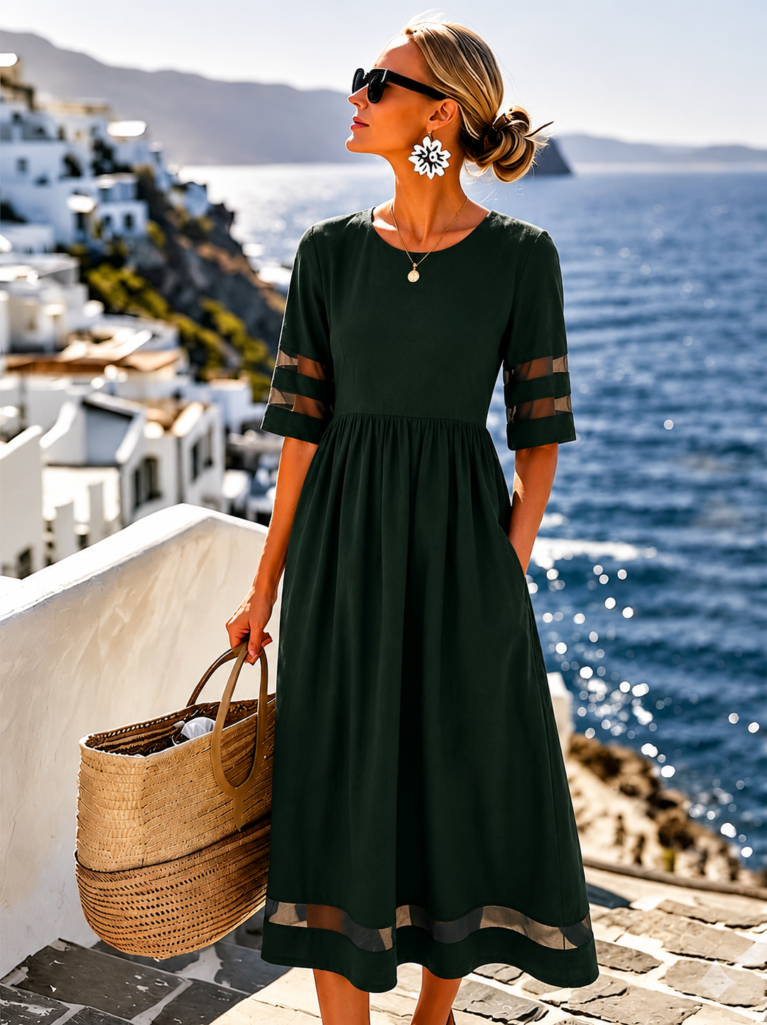 Cerelia | Robe midi moulante avec effet ventre plat