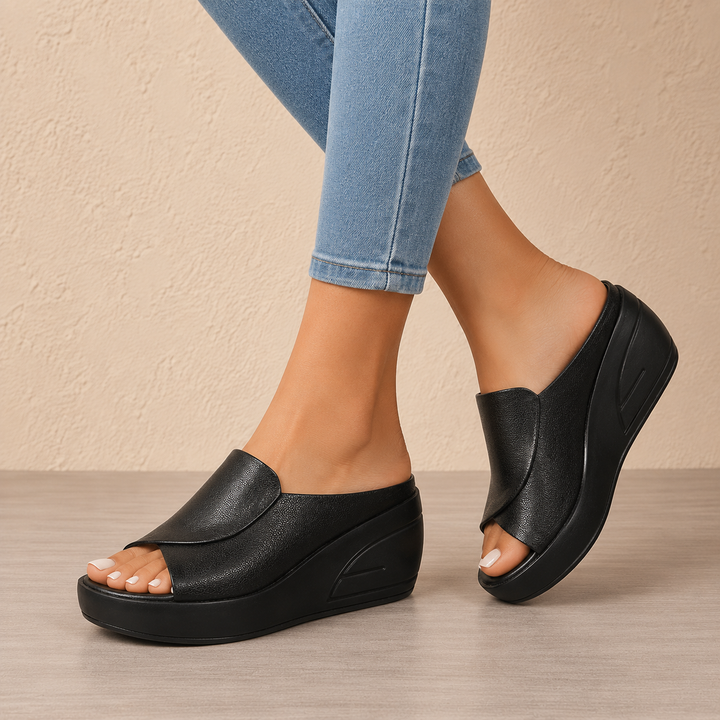 Eliza | Sandali ortopedici a zeppa slip-on