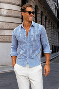 Emerson | Chemise à manches longues rayée vintage