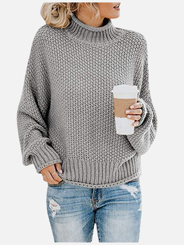Susanne | Pull col roulé grosse maille pour femme